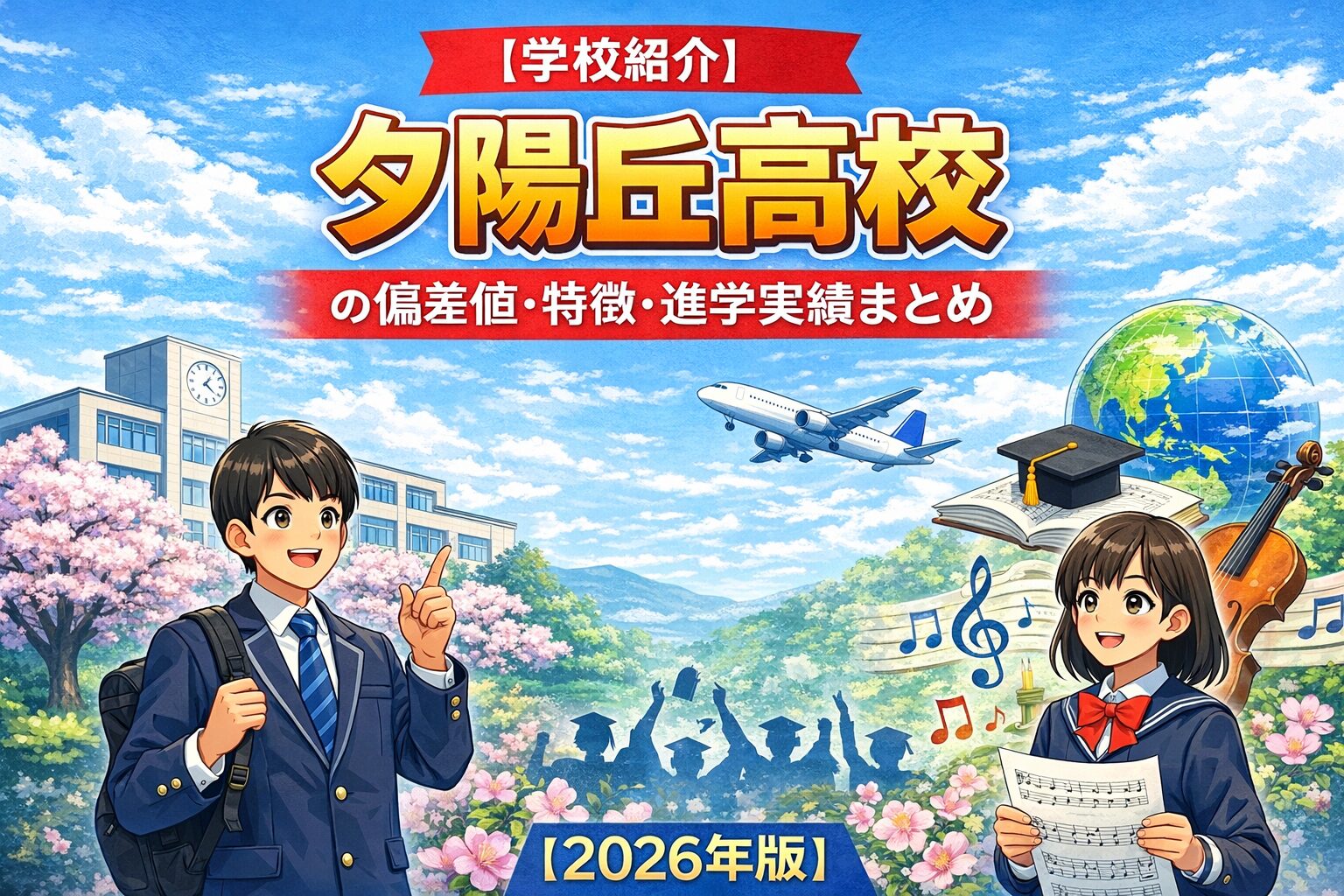 【学校紹介】夕陽丘高校の偏差値・特徴・進学実績まとめ【2026年版】