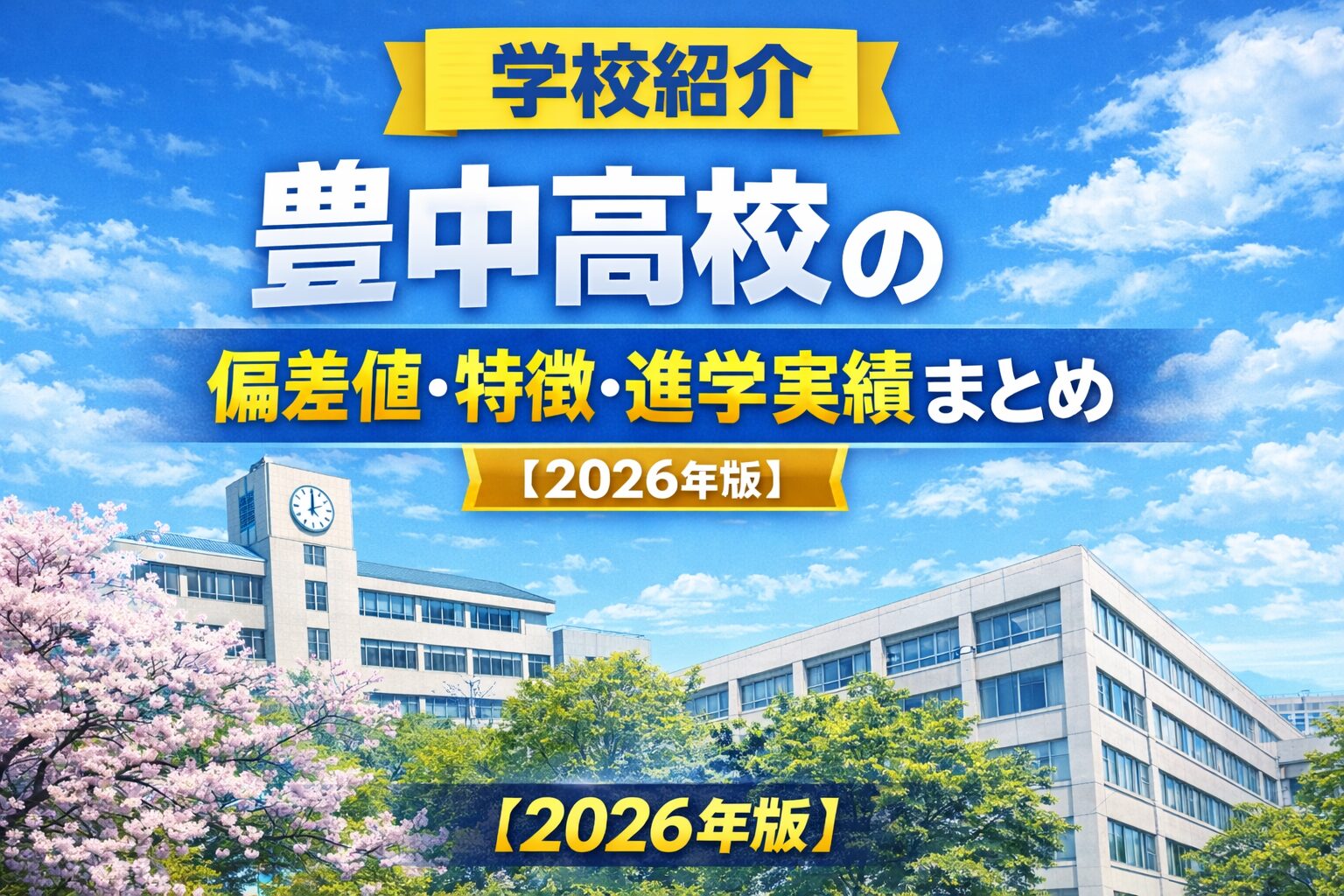 【学校紹介】豊中高校の偏差値・特徴・進学実績まとめ【2026年版】