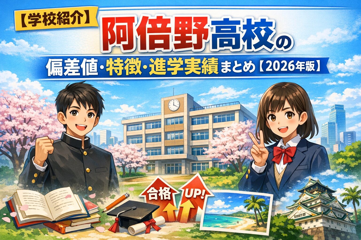 【学校紹介】阿倍野高校の偏差値・特徴・進学実績まとめ【2026年版】