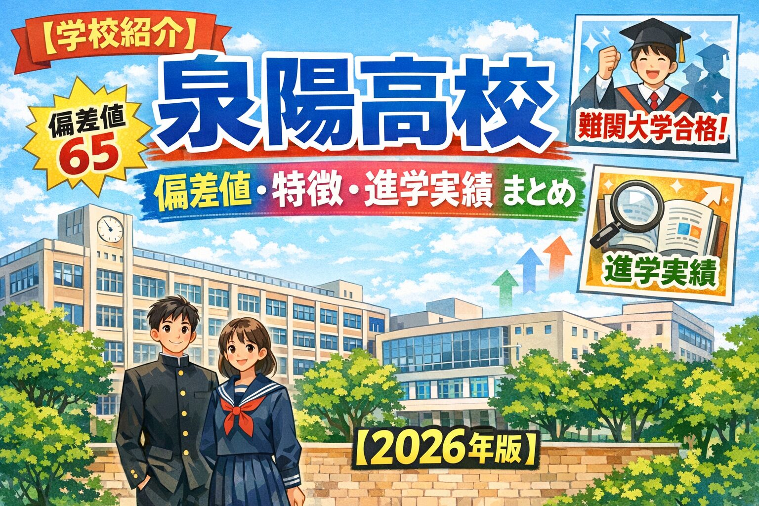 【学校紹介】泉陽高校の偏差値・特徴・進学実績まとめ【2026年版】