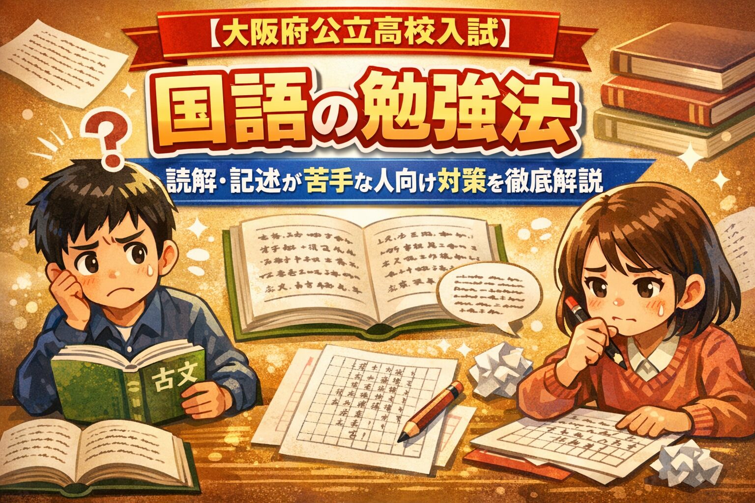 【大阪府公立高校入試】国語の勉強法｜読解・記述が苦手な人向け対策を徹底解説