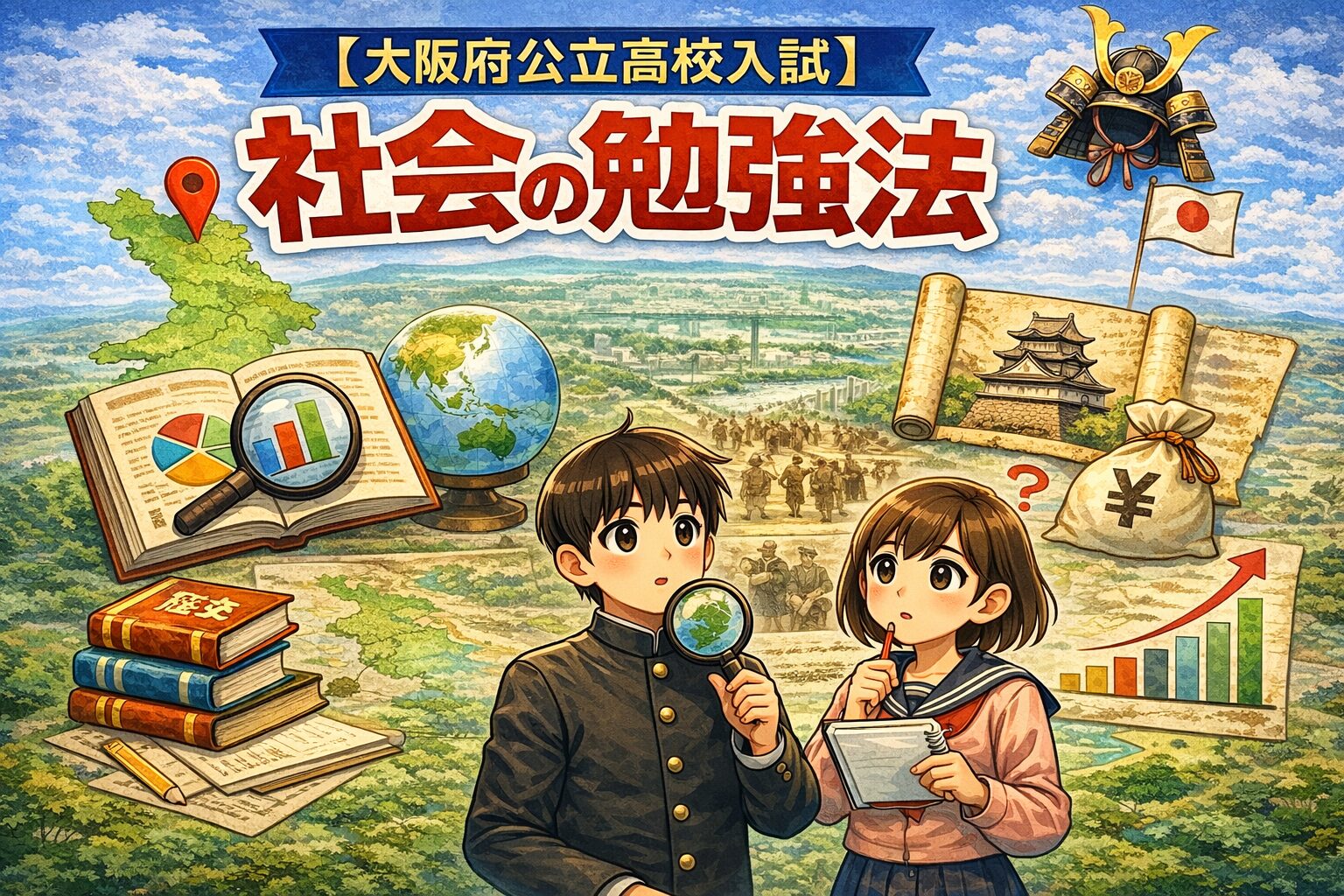 【大阪府公立高校入試】社会の勉強法｜暗記だけでは伸びない人向け対策を徹底解説
