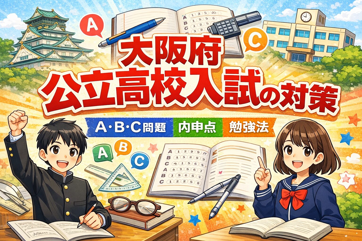 大阪府公立高校入試の対策完全版｜A・B・C問題・内申点・勉強法を徹底解説