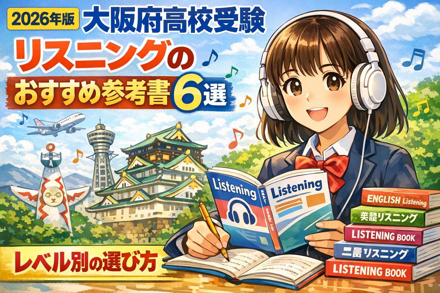 【2026年版】大阪府高校受験｜リスニングのおすすめ参考書6選とレベル別の選び方