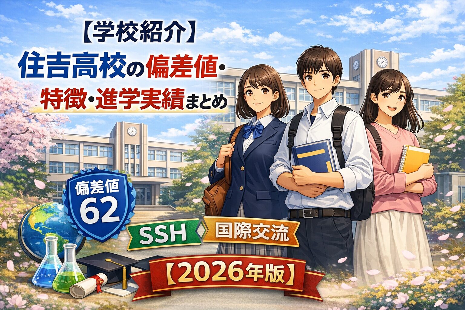 【学校紹介】住吉高校の偏差値・特徴・進学実績まとめ【2026年版】