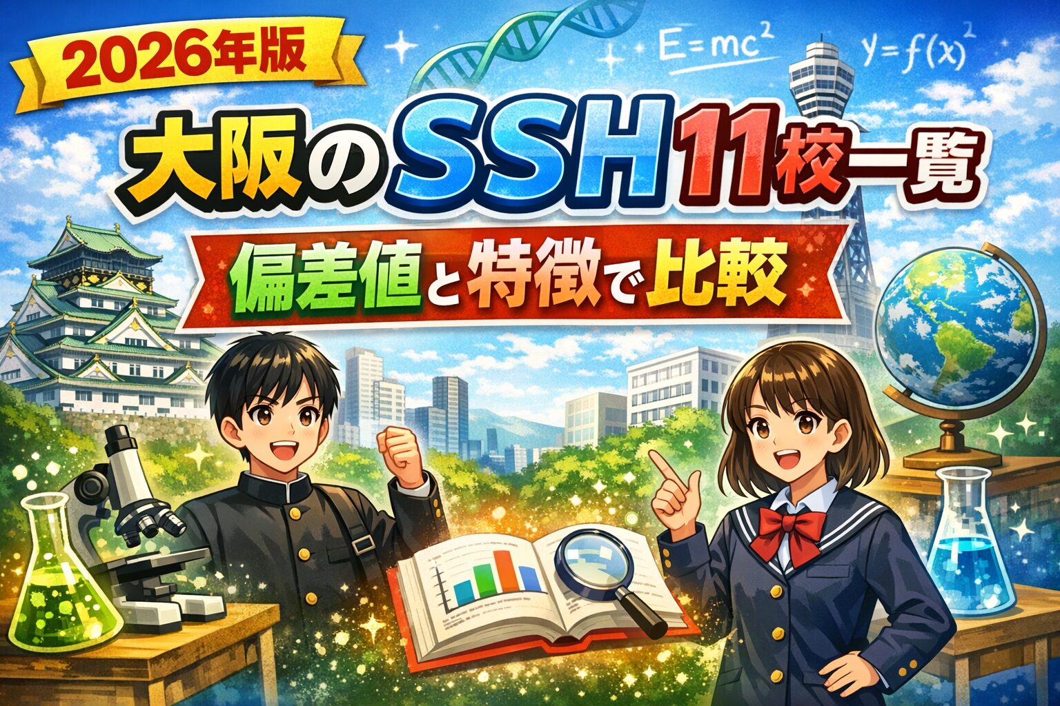 【2026年版】大阪のSSH11校一覧｜偏差値と特徴で比較
